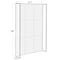 Azar Displays 24"W x 48"H Pegboard Powerwing Display (CLEAR FROST ONLY) 700358-CLR - alternate 3